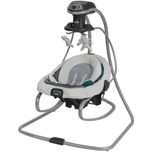 Graco DuetSoothe 2-in-1 Portable Baby Swing & Rocker, Sapphire