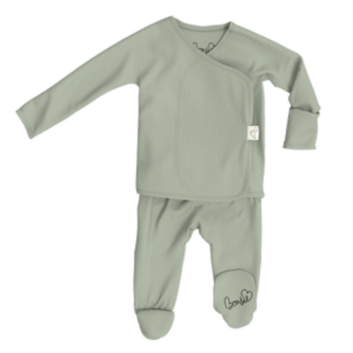 Footie - Avocado – Bonsie Skin to Skin Babywear