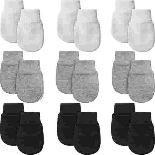9 Pairs Newborn Baby Mittens Infant Toddler Gloves No Scratch Mittens Unisex Cotton Gloves for 0-6 Months Baby Boys Girls