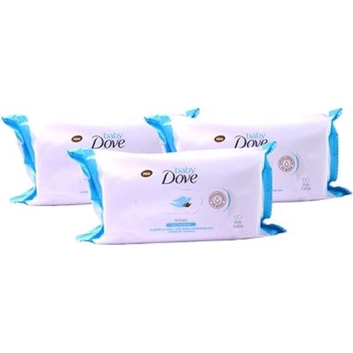 Dove Baby Wipes, Rich Moisture, 50 Count (Pack of 12)