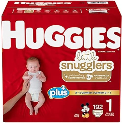 Huggies Little Snugglers Plus Diapers Size 1, 192 Count