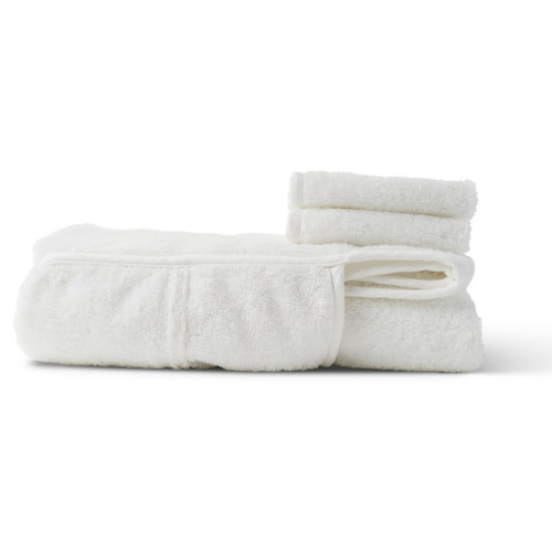 100% Organic Hooded Towel + Washcloth 2-Pack - Coconut/Blueberry