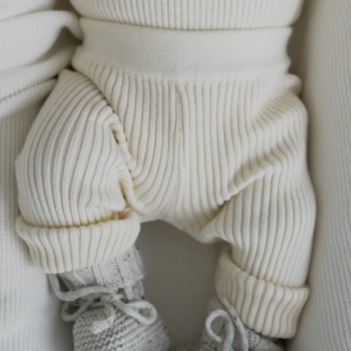 Luna + Luca Baby Rib Leggings - Cream