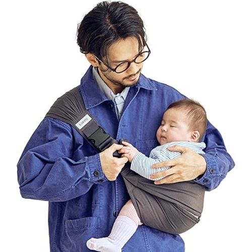 Konny Baby Carrier Hip Seat, Dual Support IHDI Certified with Two Safety Pads, Adjustable Wraps Sling Wearable One Size Fits All, Baby Essentials for 6 to 48 Months up to 44 lbs -Charcoal