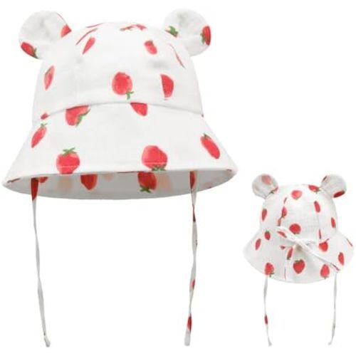 Baby Summer Sun Hat Infant Boys Girls Outdoor Breathable Hat Toddler Medical Cotton Yarn Bucket Hats