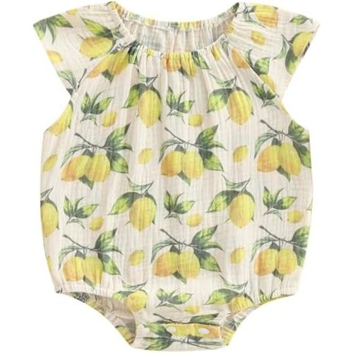 Mubineo Baby Girl Boy Summer Cotton Linen Romper Clothes Basic Plain Ruffle Sleeveless Comfy Rompers Newborn Tops
