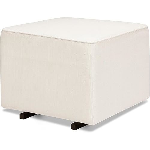 DaVinci Universal Gliding Ottoman in Performance Cream Linen, Greenguard Gold & CertiPUR-US Certified