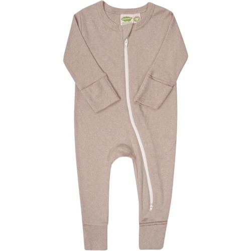 Parade Organic Snuggle Soft Melange '2-Way' Zipper Romper
