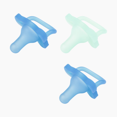 Dr. Brown's Happypaci One-Piece Silicone Paci (3 pack) - Blue/Green