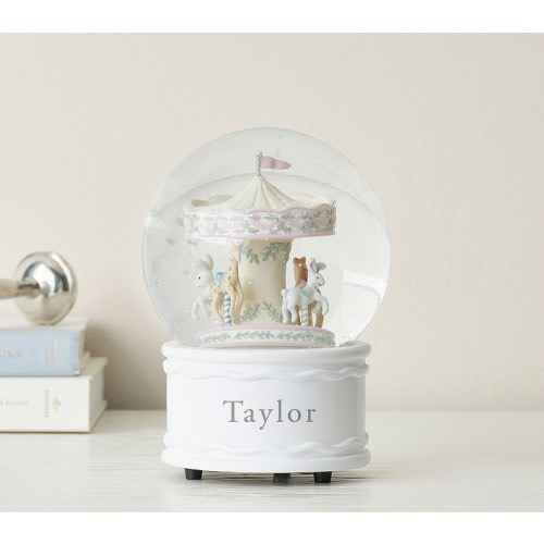 AERIN Musical Spinning Carousel Snow Globe