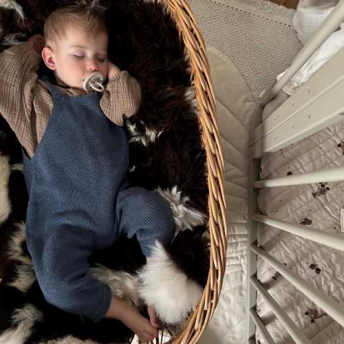 Luxury Sheepskin Rug blanket from: 80-120cm, Baby Safe sheepskin brown white, Natural Rug for Babies and infants, baby shower gift idea