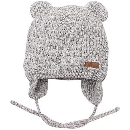 BAVST Baby Beanie Hat for Winter with Earfalp Cute Bear Kids Toddler Girls Boys Warm Knit Cap 0-2Years