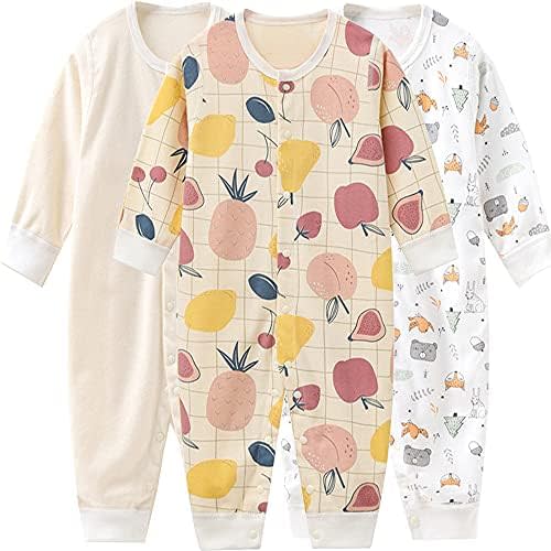 Kiddiezoom Baby Footed Cotton One-Piece Romper Jumpsuit Pajamas