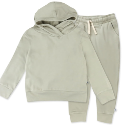 HonestBaby Organic Pullover Hoodie & Jogger Set | Khaki | 0-3 M