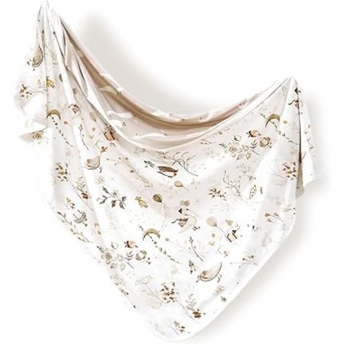 GRSSDER Baby Blankets Super Soft Jersey Knit Swaddle Blanket