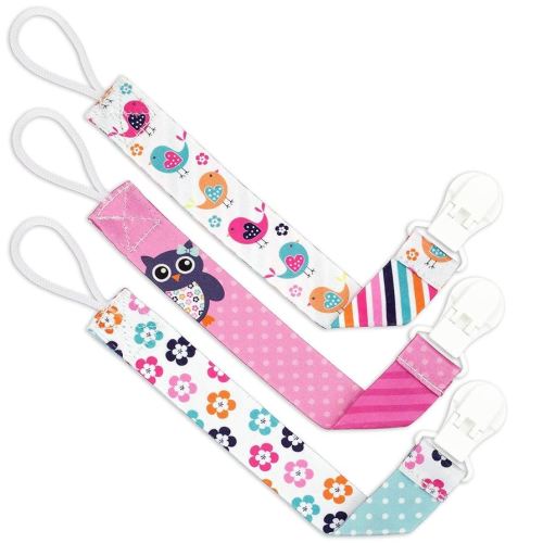 Liname Neutral Pacifier Clip - 3 Pack Pacifier Clips for Boys & Girls - Binky Holder Soothie Paci Clip Binkie Clip - Unisex Pacifer Clip - Baby Pacifier Clip and Pacifier Holder