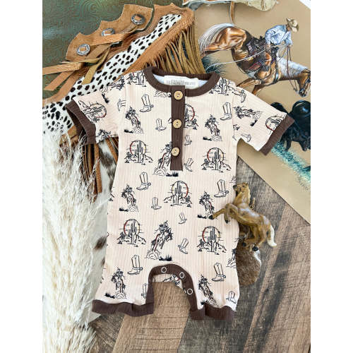 Desert Boots Button Romper-Final Sale