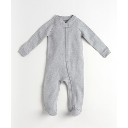 PACT Baby's Heather Grey Footie Sleeper 0-3 Months
