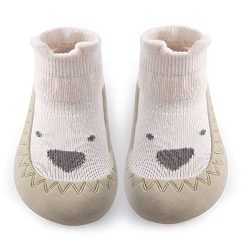 Exegawe Baby Sock Shoes Toddler Cartoon Soft Rubber Sole Non Slip Floor Slipper for Boys Girls First Walking