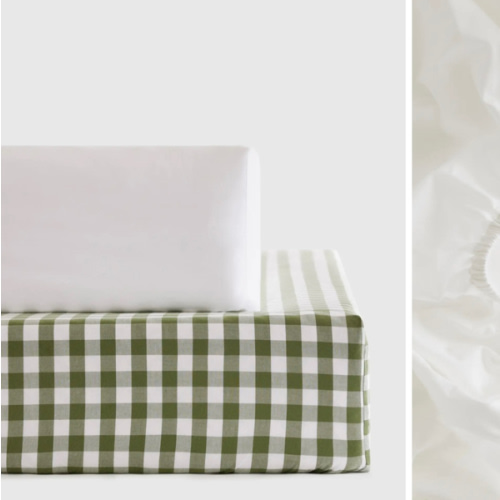 Organic Percale Gingham Crib Sheet 2-Pack