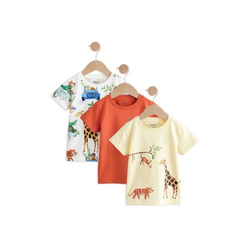 Kids' Safari Assorted 3-Pack Cotton Graphic T-Shirts
