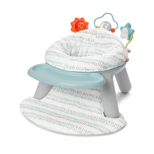 Skip Hop 2-in-1 Sit-up Activity Baby Chair, Silver Lining Cloud