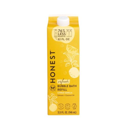 The Honest Company Refresh Baby Bubble Bath  - Citrus Vanilla - 32 fl oz: Made Without Parabens, Dye-Free, Phthalate-Free