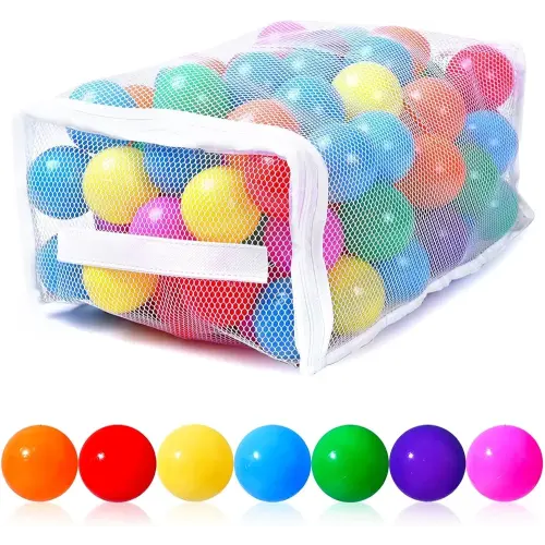 PlayMaty Ball Pit Balls - Colorful Ocean Pool Toys for Kids, Phthalate & BPA Free, 100pcs for Toddler Playhouse, Tent, or Playpen