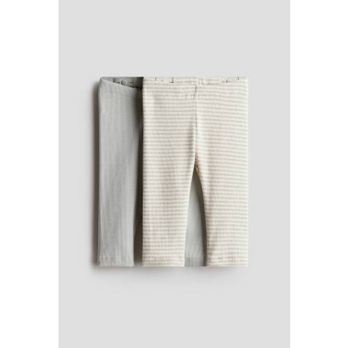 2-PACK RIBBED COTTON LEGGINGS