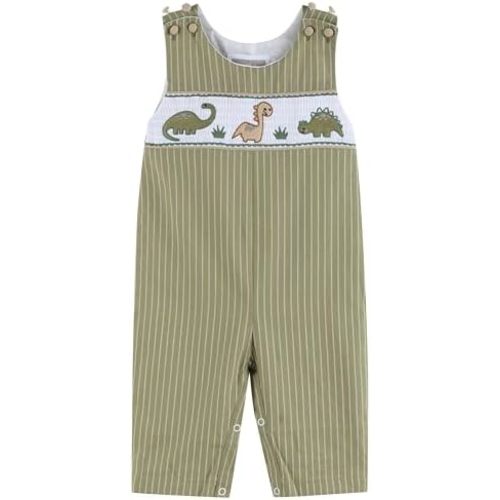 Lil cactus Boys Baby and Toddler Smocked Shortalls