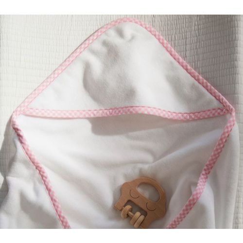 Pink Gingham Baby Hooded Towels and Wash Cloths | Pottery Barn Kids