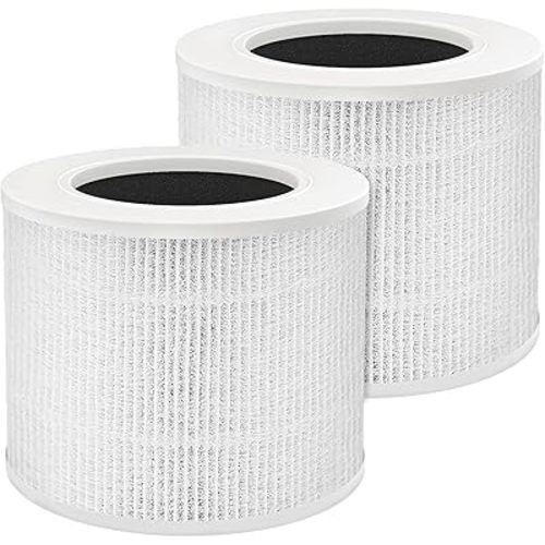 2 Pack H13 True HEPA Core Mini Replacement Filter for LEVOIT Core Mini Air Purifiers, 3-in-1 HEPA, High-Efficiency Activated Carbon