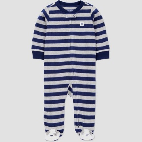 Carter's Just One You® Baby Dog Striped Sleep N' Play - Navy Blue Newborn