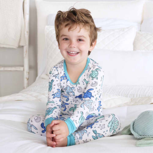 Sea Turtle Splash Two Piece Pajama Set