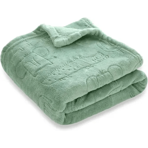 BORITAR Baby Blanket for Boys Girls Ultra Soft Fleece Warm and Lightweight Animal Blankets for Infant Toddler Newborn, 30x40 Inch, Sage Green