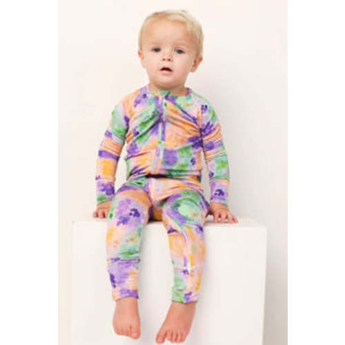 Zipper Baby Pajamas | Super Soft Viscose Bamboo | Ink Splat Print | Free Shipping – Southern Slumber