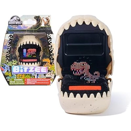 BITZEE, Jurassic World Interactive Dinosaur Toy with 25 Dinosaurs Inside, Reacts to Touch, Pods Connect & Interact, Digital Pet Gifts & Stocking Stuffers for Kids