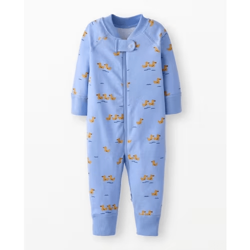 HannaJams™ Sleeper in Ducks on Storm Blue, 6-12M