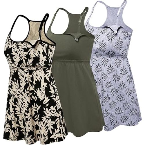 Cotton Nursing Tank Tops Maternity Cami with Shelf Bra Breastfeeding Shirts Pregnancy Clothes