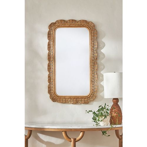 Sutton Rattan Wicker Portrait Wall Mirror