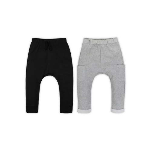 Little Star Organic Baby Unisex 2 Pk Harem Jogger Pants, Size Newborn - 24 Months
