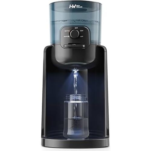 Water Warmer, HEYVALUE Baby Bottle Warmer, Formula Maker with Night Light, 4 Temperature Control & 72H Keep Warm, Detachable Tank, Instantly Dispenses Warm Water, Feed Baby More Easier and Healthier