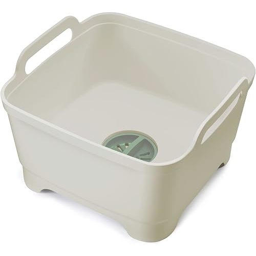Joseph Joseph Wash&Drain Dish Tub Wash Basin - Light Stone/Sage