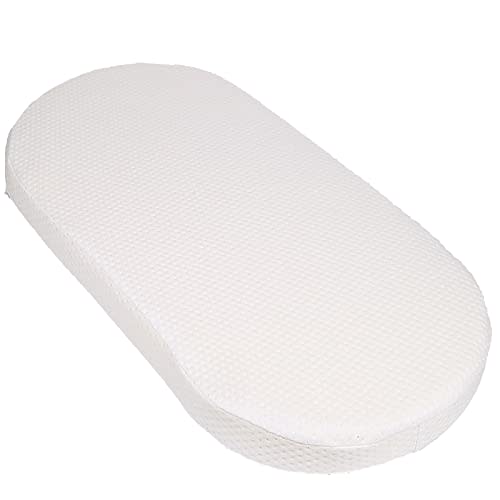 Mecc ecoh Baby Bassinet Mattress, 100% Breathable Cover, Water-Resistant Lining, Oval 30"x15"x2" Fit for Safety 1st/ Delta Children Slumber/Baby Delight Go with Me Slumber Rockin and Moses Basket