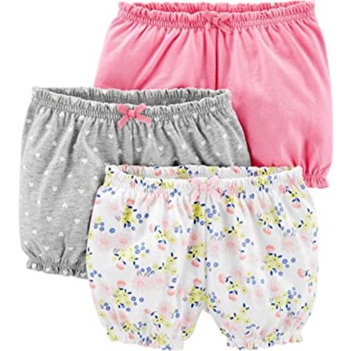 Simple Joys by Carter's Girls' 3-Pack Knit Shorts