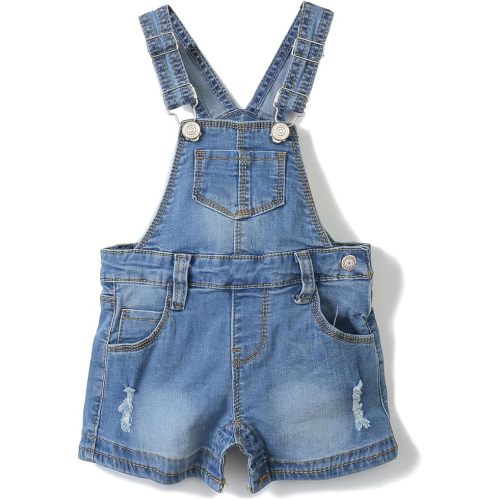 KIDSCOOL SPACE Baby Boy Girl Jean Shorts,Toddler Denim Cute Summer Shortalls