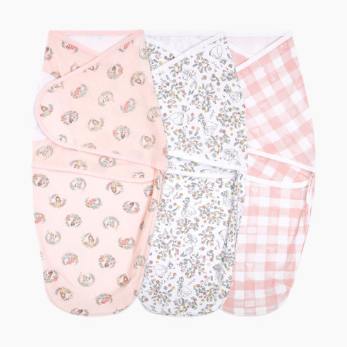 Aden + Anais Disney Essentials Cotton Wrap Swaddle (3 Pack) - Princess, 3