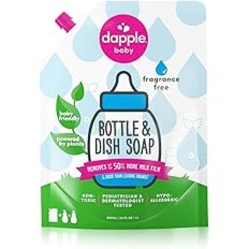Amazon.com: Dapple Refill Pack Baby Bottle and Dish Liquid, Fragrance Free, 34 Fluid Ounce : Baby