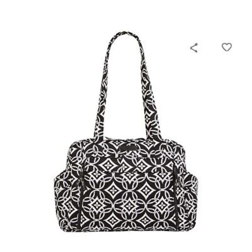 VERA BRADLEY Stroll Around Baby Bag Diaper Bag Concerto Black White NWT!!!