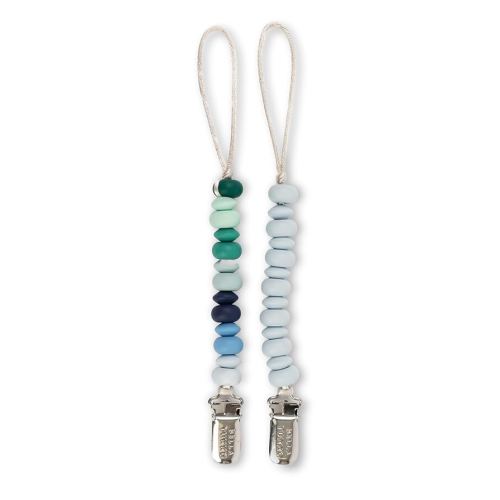 Bella Tunno Pacifier Clip Set – Soft Silicone Pacifier Clip for Infant and Baby Pacifier, Convenient and Lightweight, Non-Toxic and BPA Free Silicone (Soft Boy)